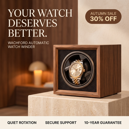 Wachford™ Automatic Watch Winder — Premium Walnut Edition