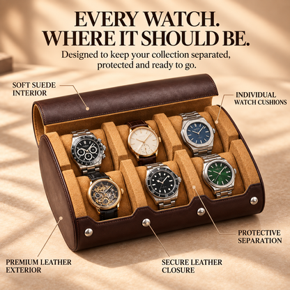 Wachford™ Personalized Leather Watch Case