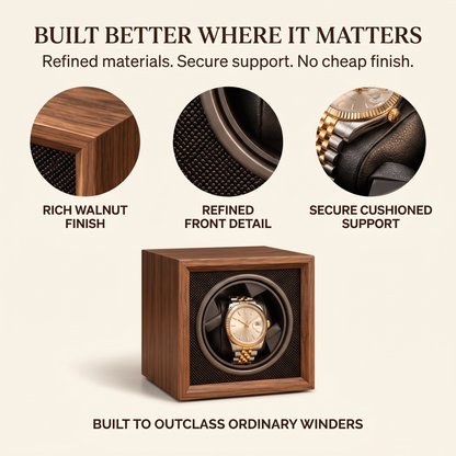 Wachford™ Automatic Watch Winder — Premium Walnut Edition