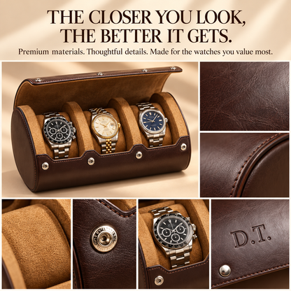 Wachford™ Personalized Leather Watch Case