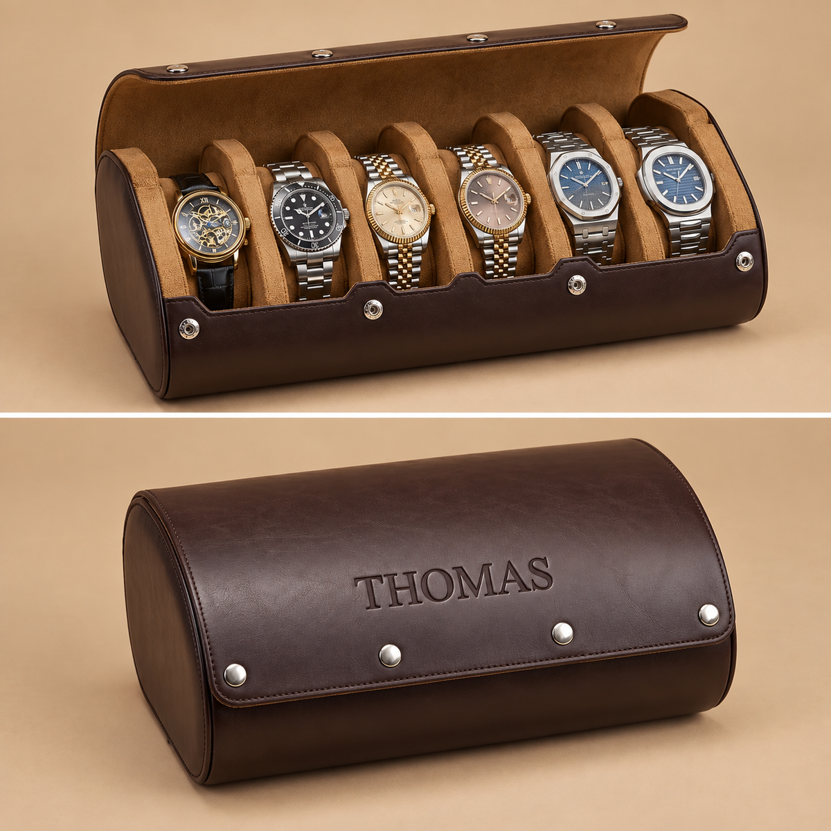 Wachford™ Personalized Leather Watch Case