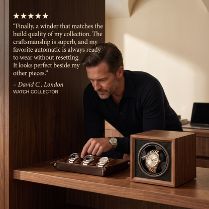 Wachford™ Automatic Watch Winder — Premium Walnut Edition